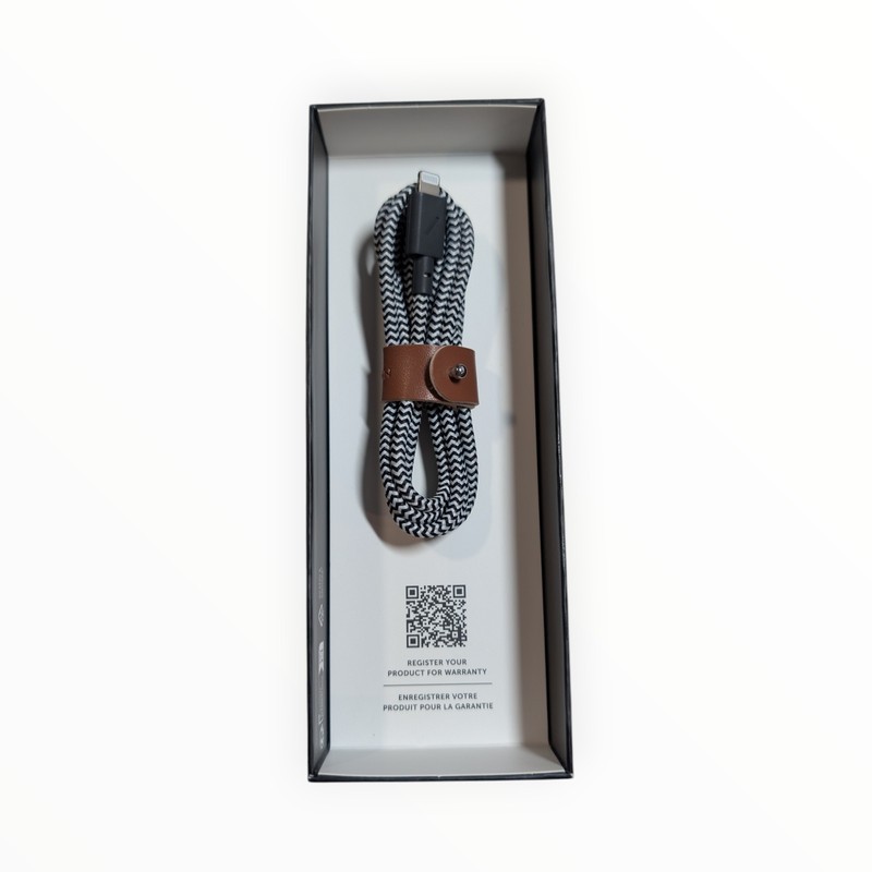 D6-O Native Union Belt Cable 4' Lighting to USB-C Cable - Zebra gallery