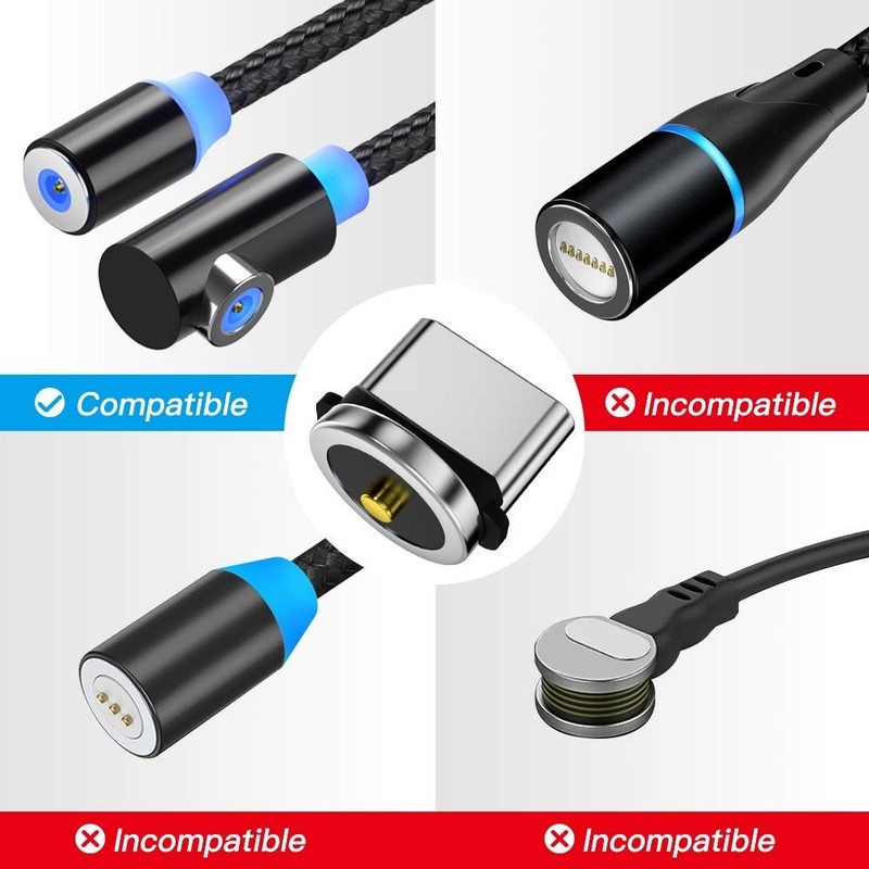 Magnetic USB C Connector Tips [5-Pack] - 360° Rotating for Easy Charging gallery