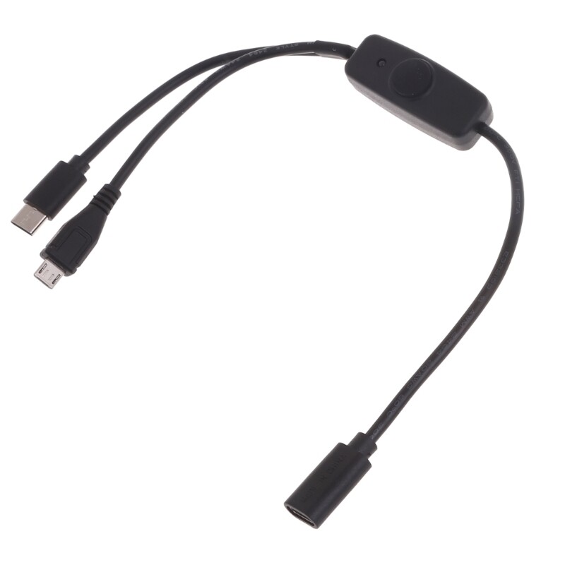 2-in-1 USB C To Micro USB Type C Cable For Mobile Phone Multi Charging Wire