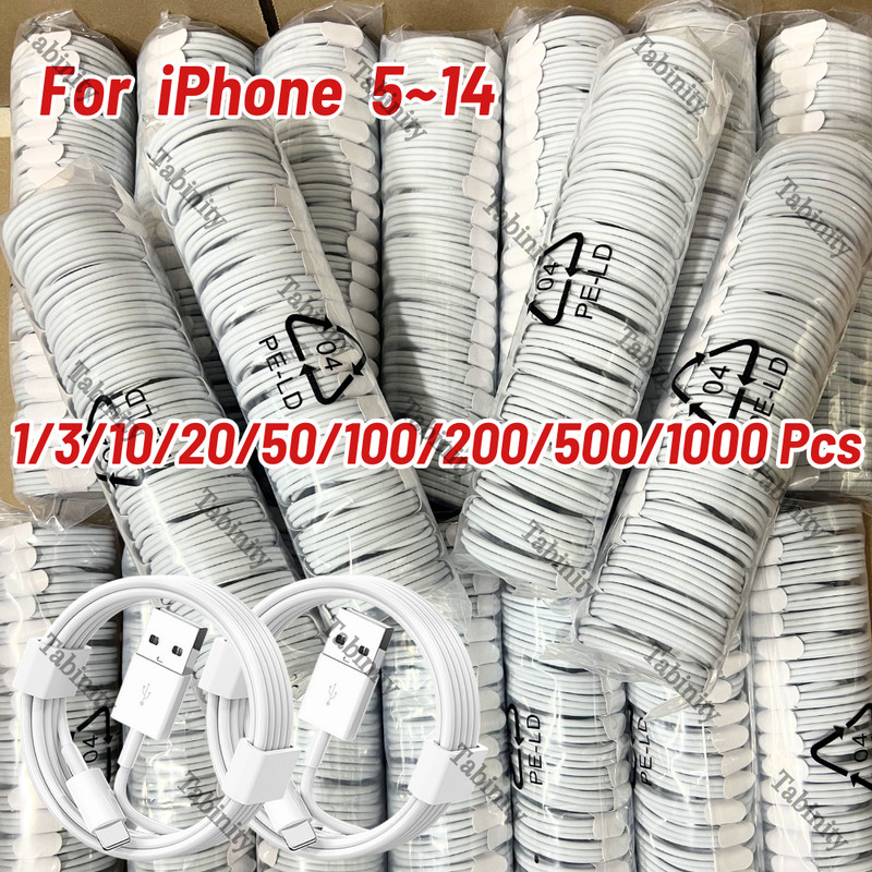 Wholesale USB Charger Cable Cord For Apple iPhone 6 7 8 X XR 11 12 13 14 Pro Max