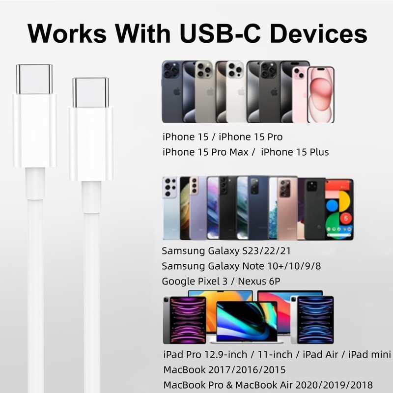 10 PACK For Samsung USB-C to USB-C Fast Charge Cable Charging Cord Type Charger gallery