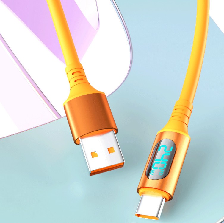 120W Super Fast Charging Type C Cable Dynamic Digital Display Real Time Voltages gallery