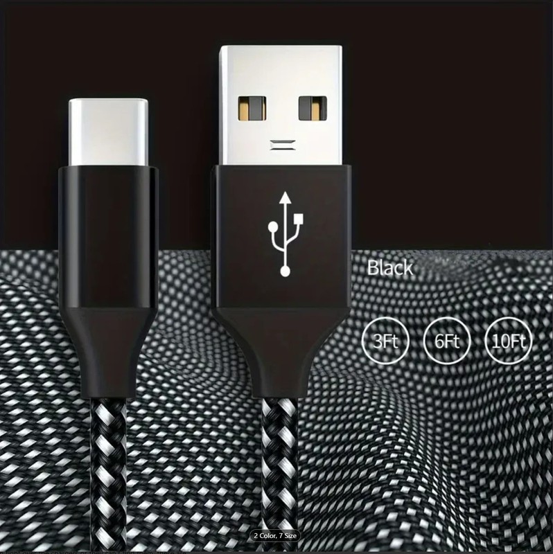 Heavy Duty Charging Phone Cable Type-C USB-C For Samsung Android Charger gallery