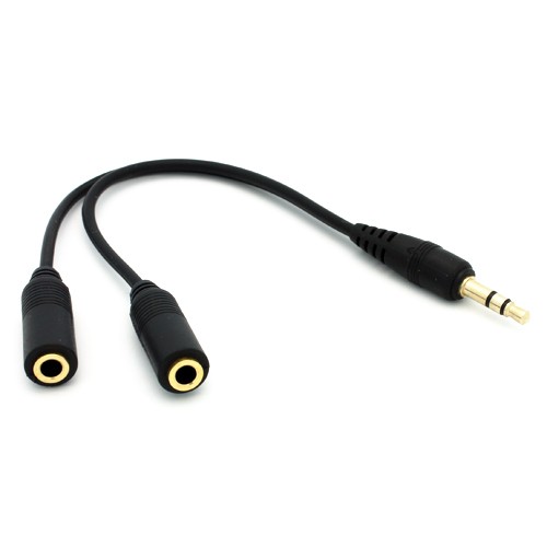 Headphones Splitter 3.5mm Earphone Adapter Dual Headset Port for Cell Phones gallery