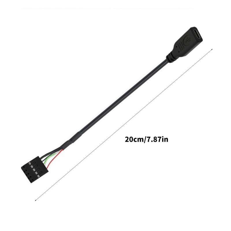 Type C Female to 9-Pin USB Header Cable, 20CM Internal USB 2.0 Wire gallery