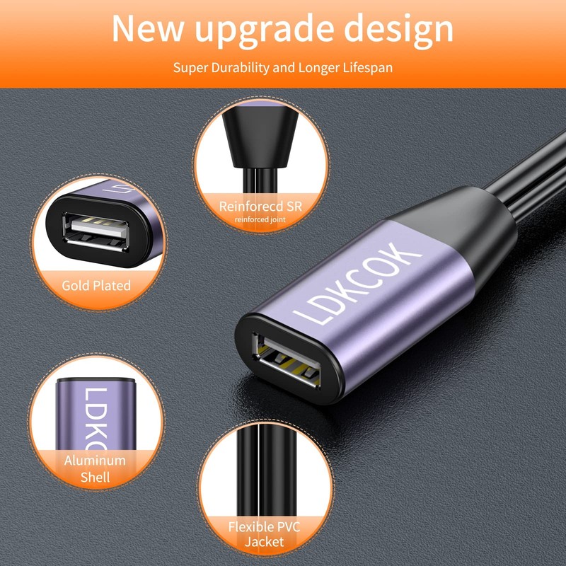 USB 2.0 Type A Male To Female Active Repeater Extension Cable 480 Mbps 50 Ft gallery