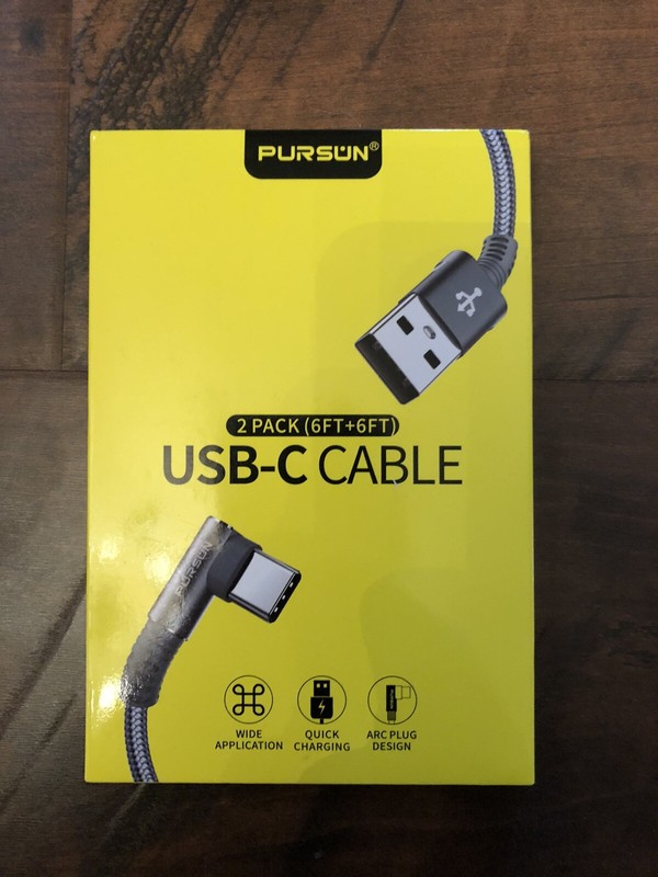 PURSUN 6FT USB C Cables, 3 Amps Quick Charging Type C Cable (2 Pack)