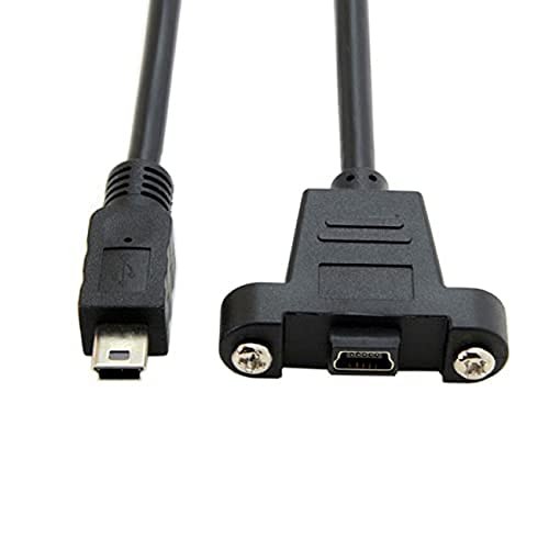 Panel Mount Mini USB 2.0 5Pin Male to Female Extension Cable 50cm 20 In gallery