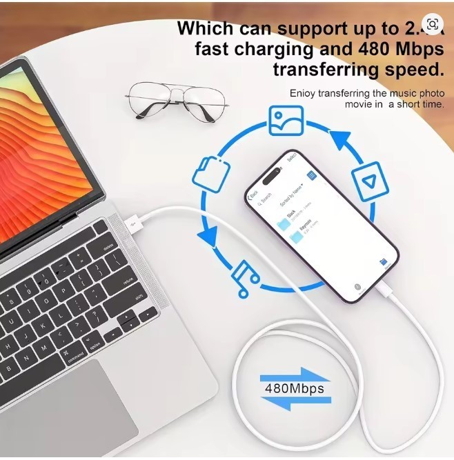 3x 6FT 2M 8Pin USB Data Sync Charging Charger Cable For iPhone 7 8 X 11 12 13 14 gallery