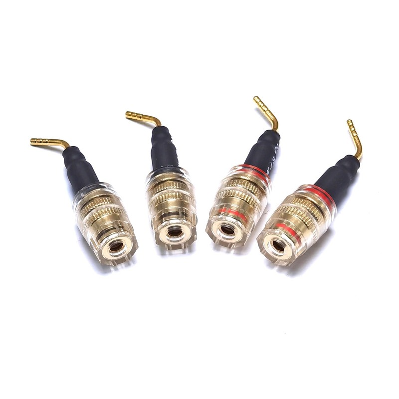 Banana Plug to 4mm Female Jack Adapter, Speaker Audio Connectors, 4-Pack (2mm... gallery