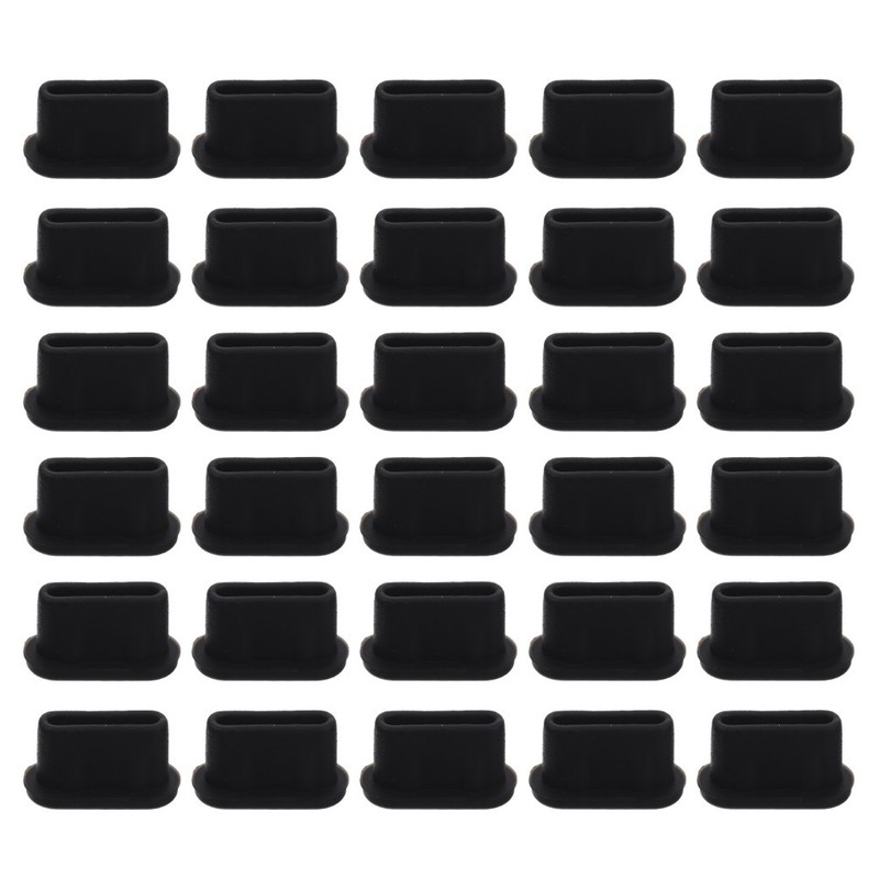 30Pcs Durable Silicone USB Type C Port Plug Protectors for Laptop and Phone