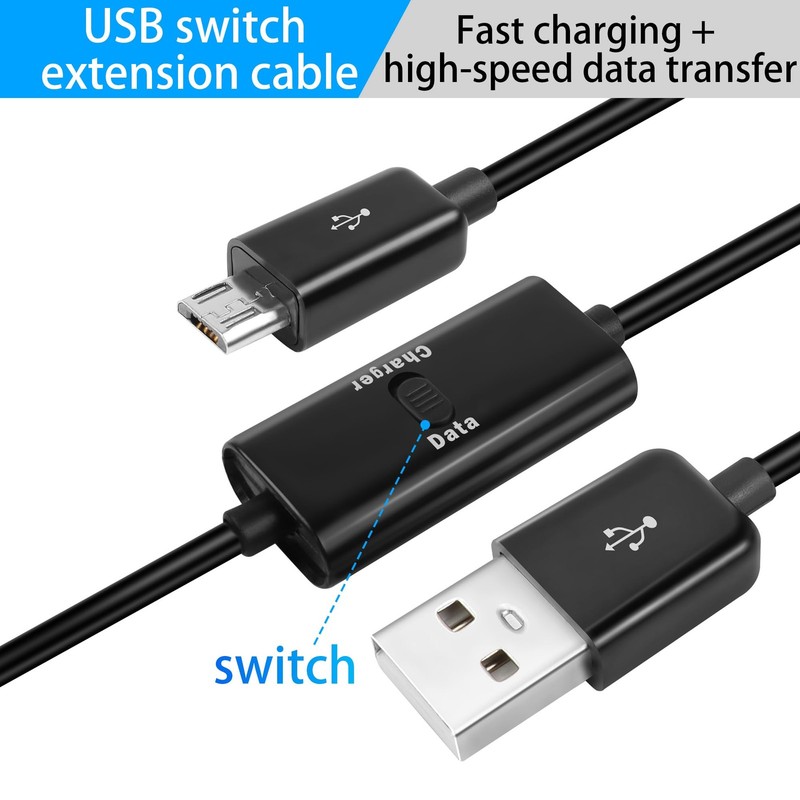 2 Pack 1M USB to Micro USB with Switch Charging Cable Data Transfer Power gallery