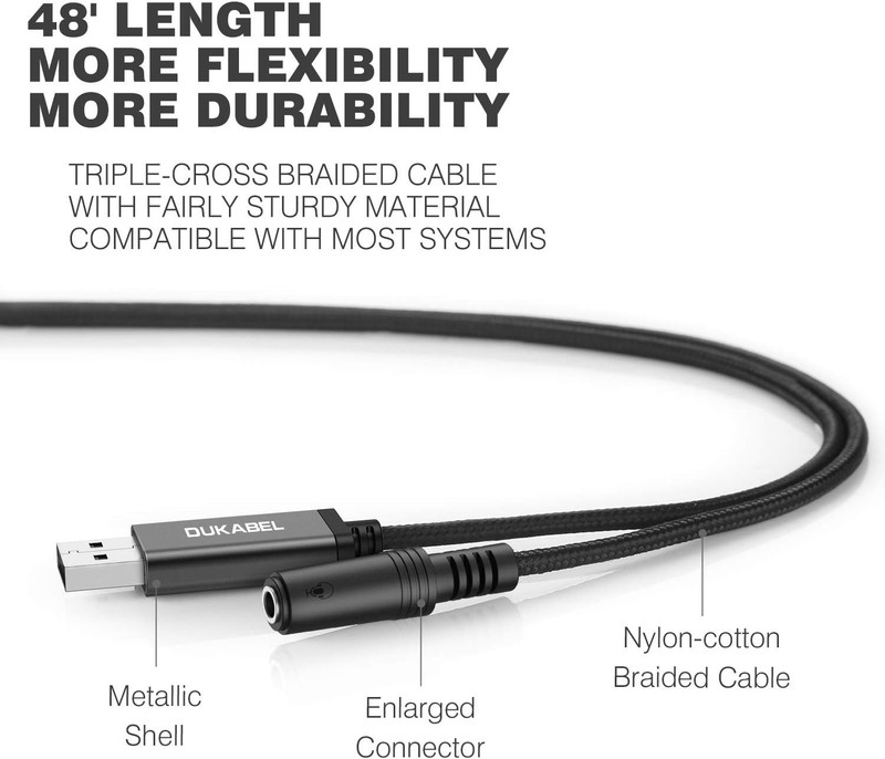 1.2M USB to 3.5mm TRRS Adapter - Mic-Supported Stereo Sound for All Devices gallery