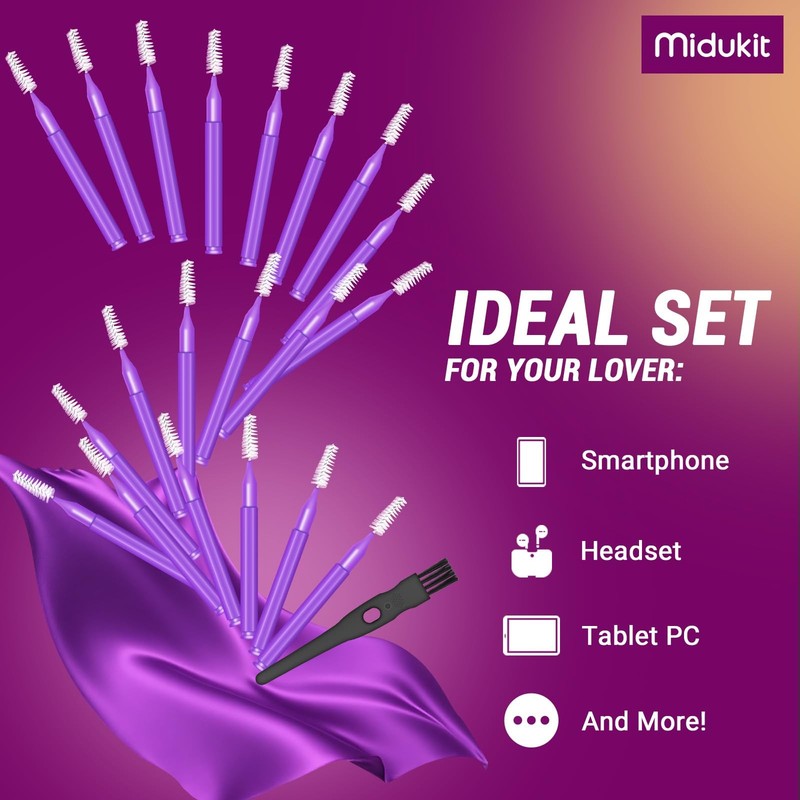 Cleaning Kit for Cell Phone and Headphone Charging Port, USB C, Purple gallery