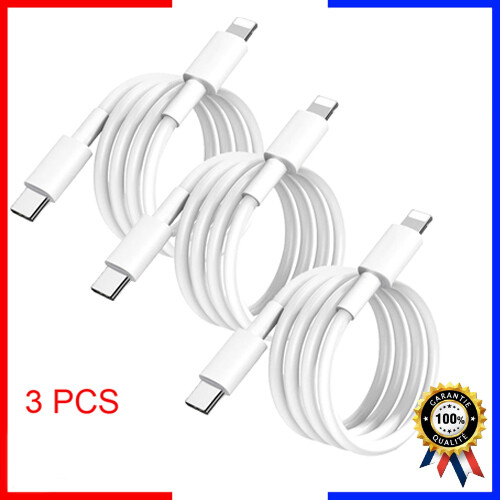 1M.2M Fast Charger USB-C Cable For iPhone 12 11 Pro 13 XR XS MAX SE iPad-3Pack