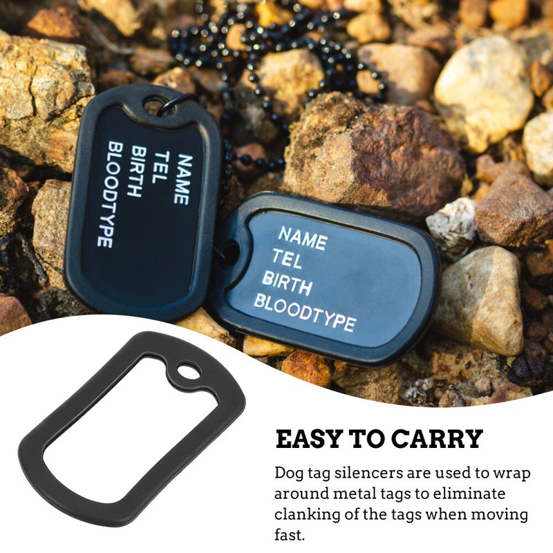 12pcs Military Style Dog Tag Silicone Silencer Dog Tag Silicone Protective Cover gallery