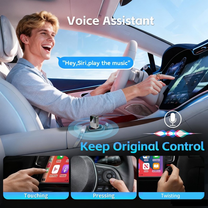 Wireless CarPlay Adapter for iPhone - Wired to Wireless CarPlay,Plug & Play,F... gallery