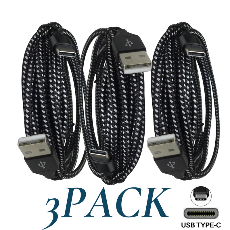 3X 10FT Braided USB C Fast Charging Type-C Data SYNC Charger Samsung Cable Cord gallery