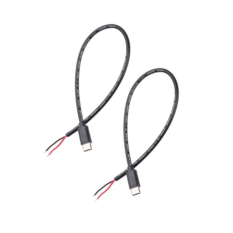 USB to 2 Pin Bare Wire Open Ends Power Cable, 2 Pack, Plug to Dual Wire Conne... gallery