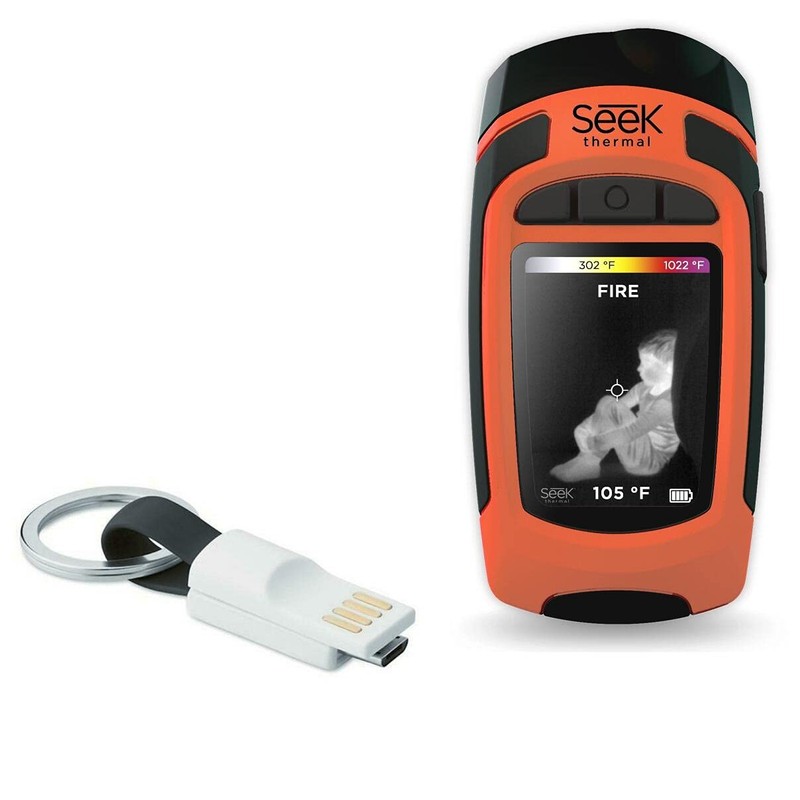 Cable with Seek Thermal Reveal FirePRO – Micro USB Keychain Charger, Key Ring…