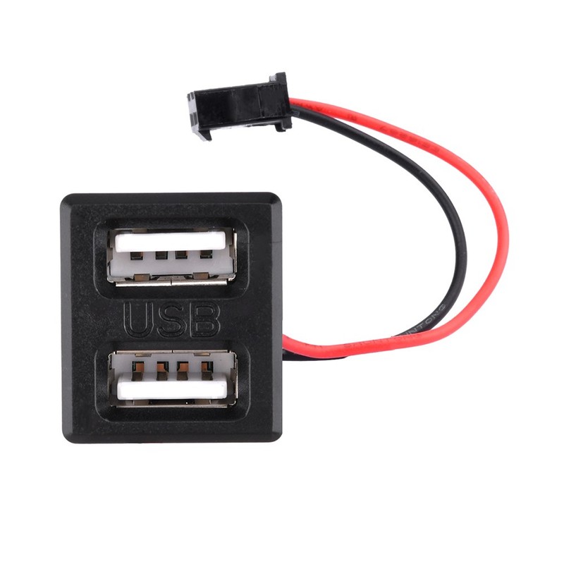 10x Dual USB Female Base USB-C Charging Socket Power Socket with Cable Connector