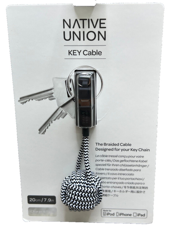 NEW Native Union Key Cable 8-Pin USB Cord for Apple Devices iPhone iPad iPod