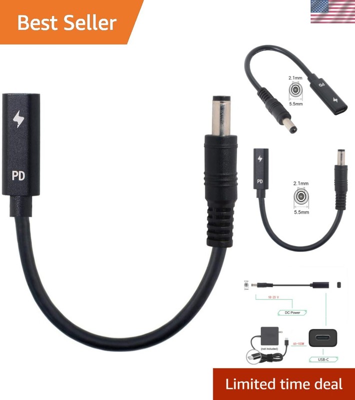 Stylish Type-C USB-C to DC Power Cable for Efficient Laptop Charging 18-20V