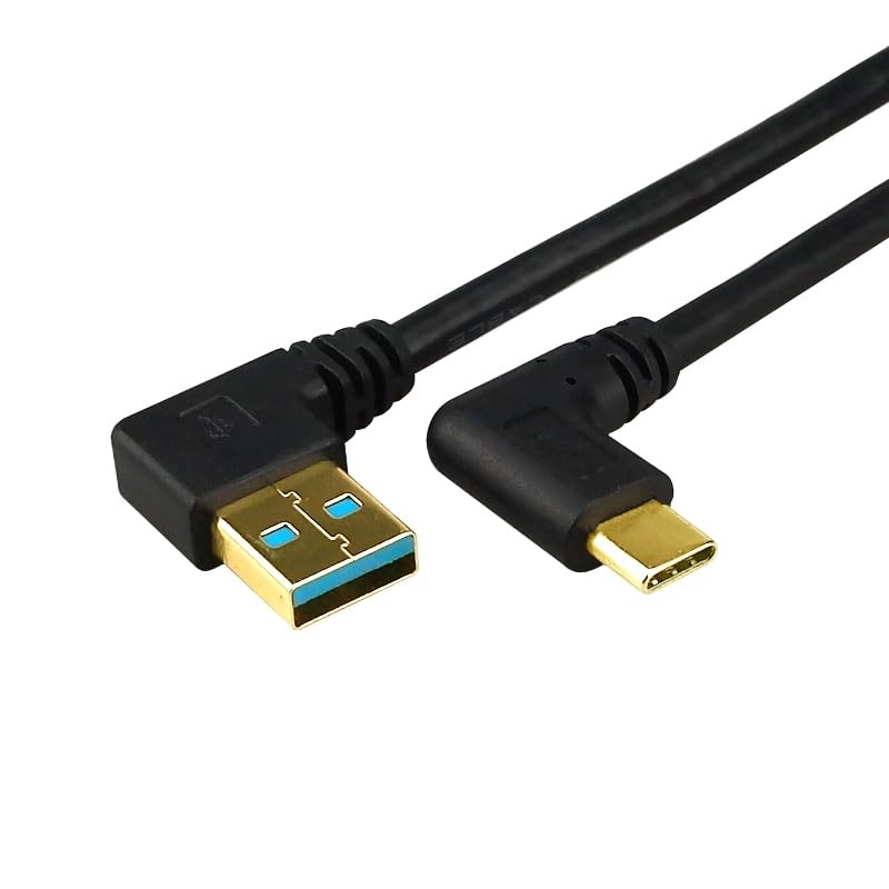 2 Pack 8 Inch 90 Degree USB C Extender Cable Type C Extension Cord Sync gallery