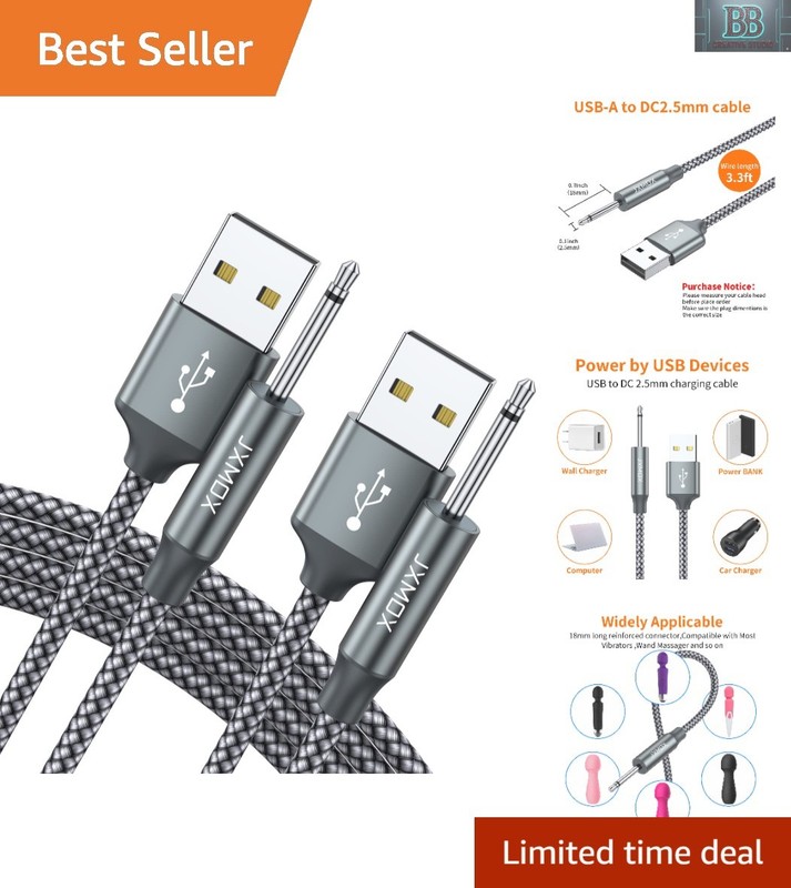 3ft Grey USB Type A Charger Cord – Quick Charge for Laptops & PCs