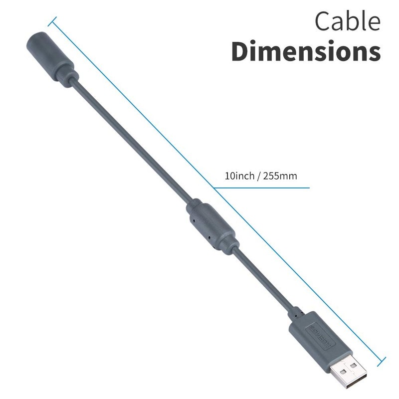 2pcs Wired Controller USB Breakaway Cable for Microsoft Xbox 360, Dongle Adap... gallery