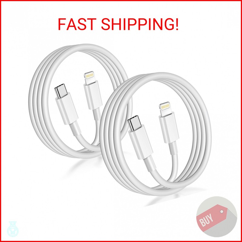 USB C to Lightning Cable [Apple MFi Certified] 2Pack 6FT iPhone Fast Charger Cab