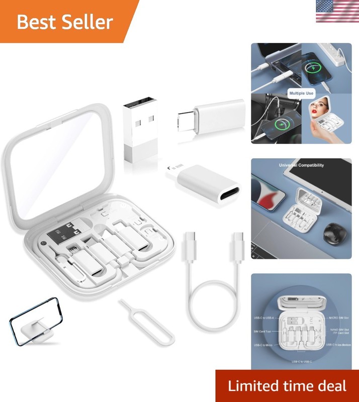 USB-C Travel Adapter Kit for iPhone, Pixel & Galaxy: USB-A to C, Micro-USB to…