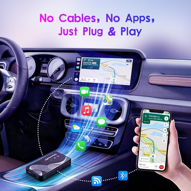 Joywind 2026 Upgraded 【 3-in-1 】 HDMI Input Car TV & Wireless CarPlay Adapter... gallery