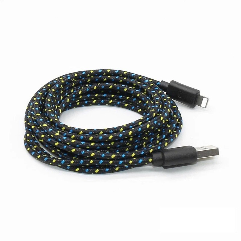 Charging Data Cable 5 Pack 3/6/10ft Charger Nylon Braided For Apple iPhone iPad gallery