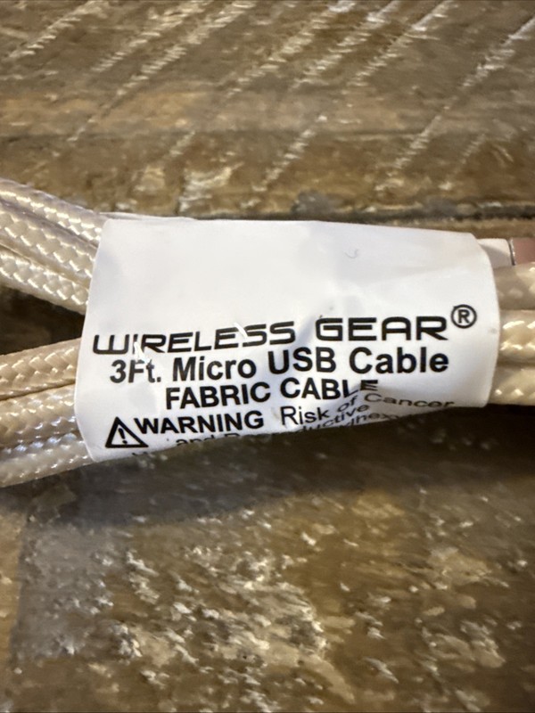 Wireless Gear 3ft Fabric USB Cable STAINED gallery
