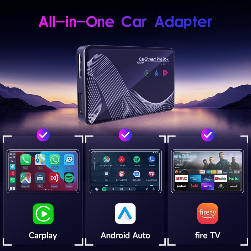 Joywind 2026 Upgraded 【 3-in-1 】 HDMI Input Car TV & Wireless CarPlay Adapter... gallery