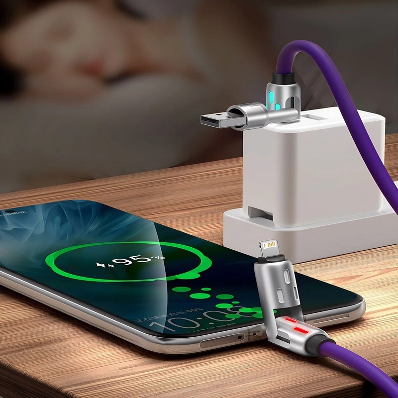 4-in-1 240W USB-C PD Charge Cable Type C to C for iPhone 16/15 Samsung Xiaomi