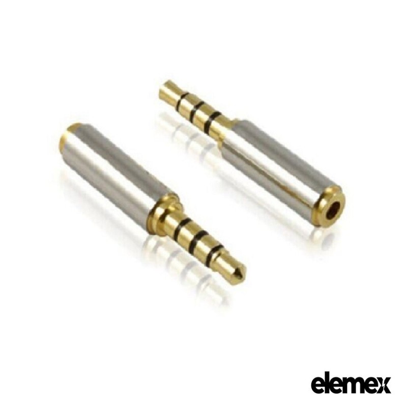 2.5 mm Female to 3.5 mm Male Headphone Mic Audio Jack Plug Stereo 4 Pole Adapter gallery