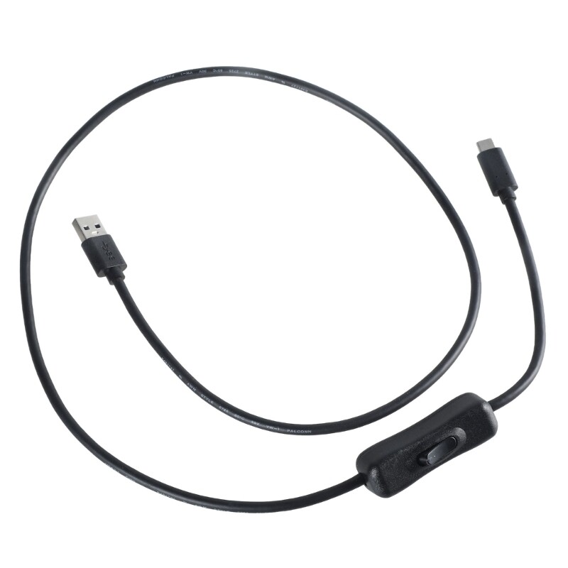 100cm USB A to Type C Extension Cable Data Cord Line with Power Switching Button gallery