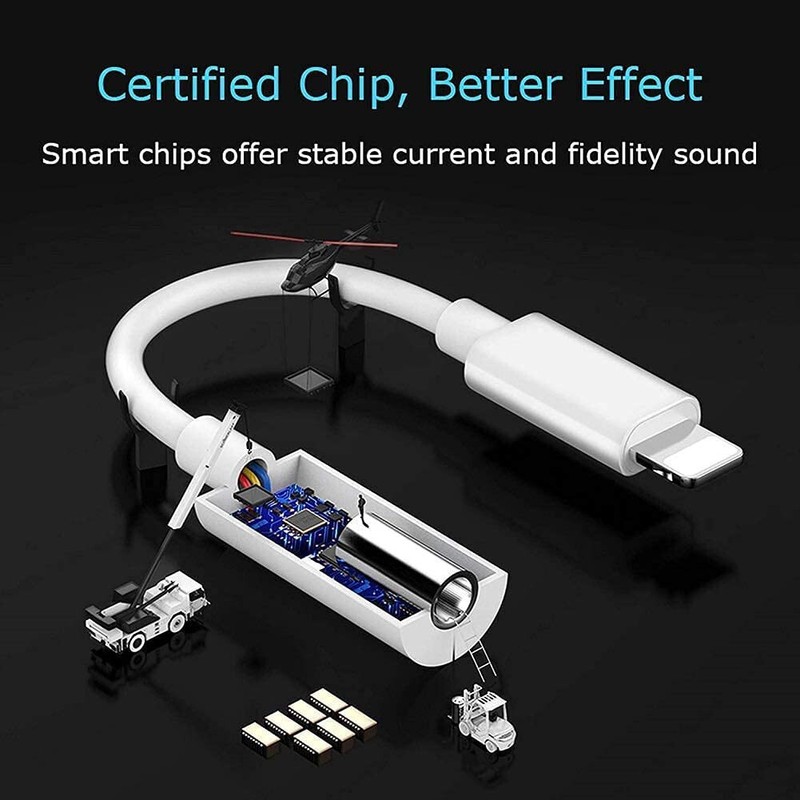 Jack Adapter Support All iOS Apple MFi Certified Lightning to 3.5MM Headphone gallery