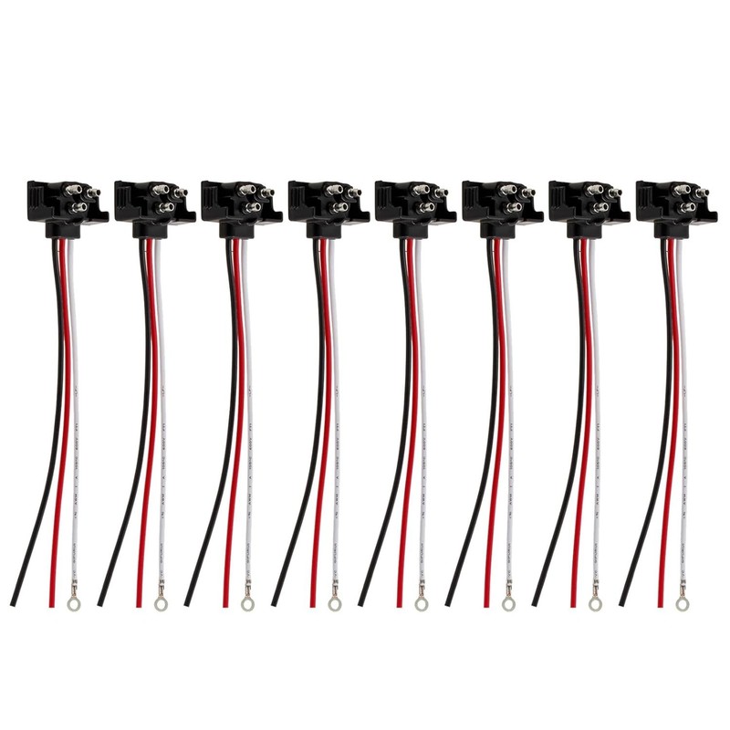 8X Truck Trailer Molded 3 Prong Pigtail Harness Stop Turn Tail Brake Backup Ligh