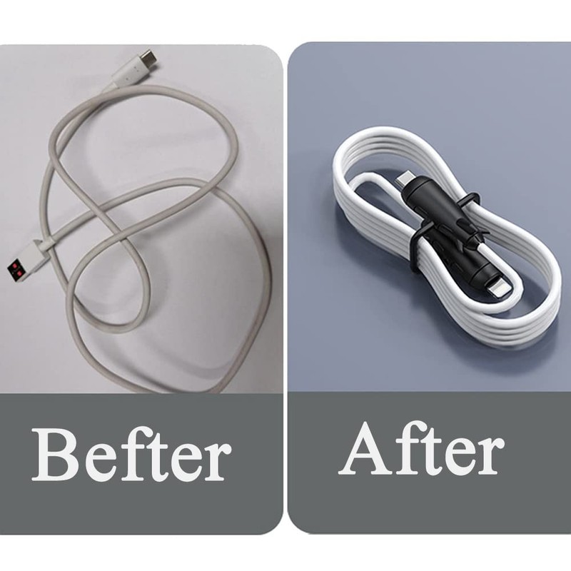 Data Cable Protector, Cute Silicone Cord Saver Data Cable Winder 2 in 1 Anti-... gallery