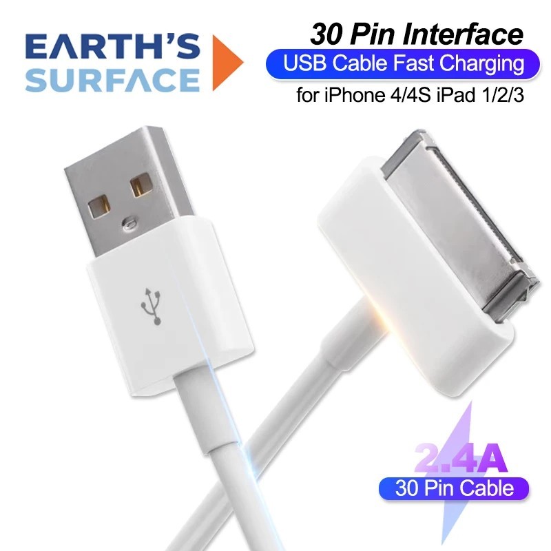 30 Pin USB Charging Cable Fast Charge Data Sync Cord For iPhone iPad iPod