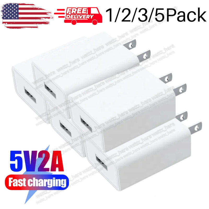 5V 2A USB Charging Wall Charger Power Adapter Lot For iPhone Samsung Android LG
