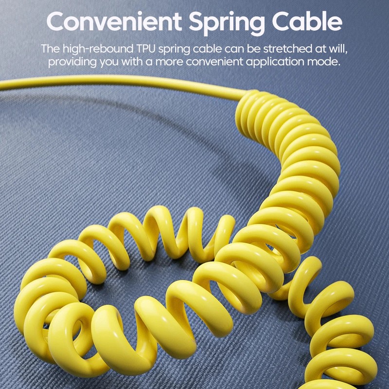 4 in 1 PD 27W 65W Fast Charging Spring Cable USB Type C to Type C and gallery
