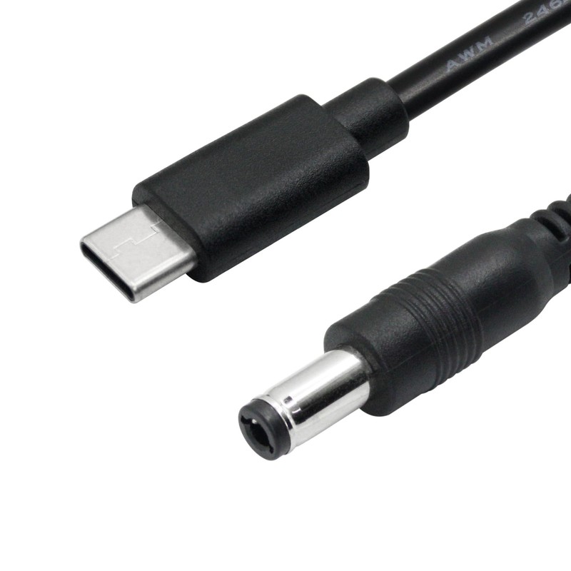 Short DC 5.5mm x 2.5mm to USB Power Cord 6inch, DC 5525 to USB Plug 5V 5A Pow... gallery