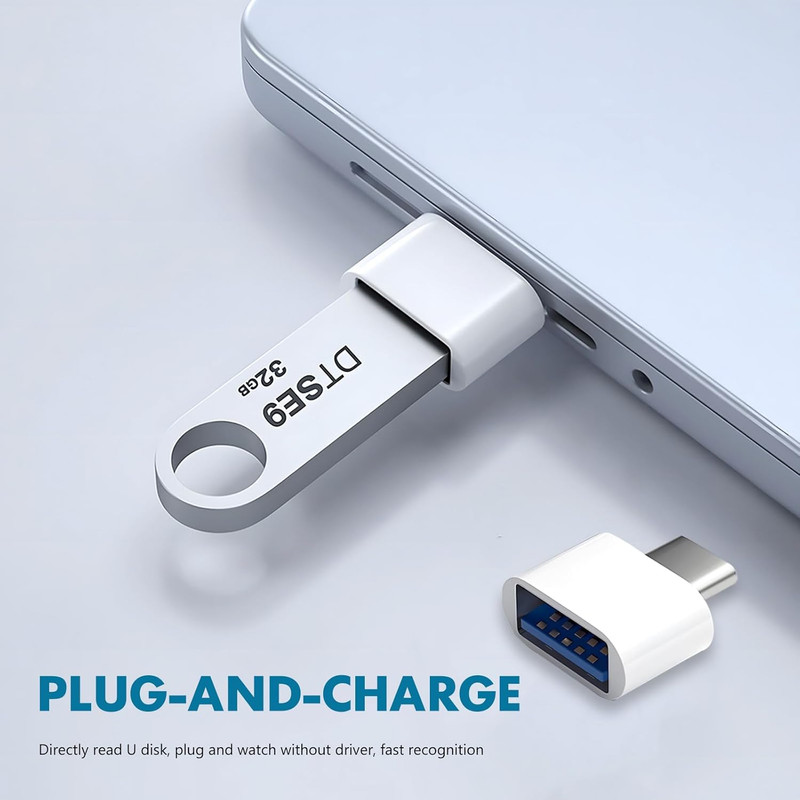 10 Pack USB-C to USB Adapter, USB Type-C to a Female for Flash Drive, Mouse, Key gallery