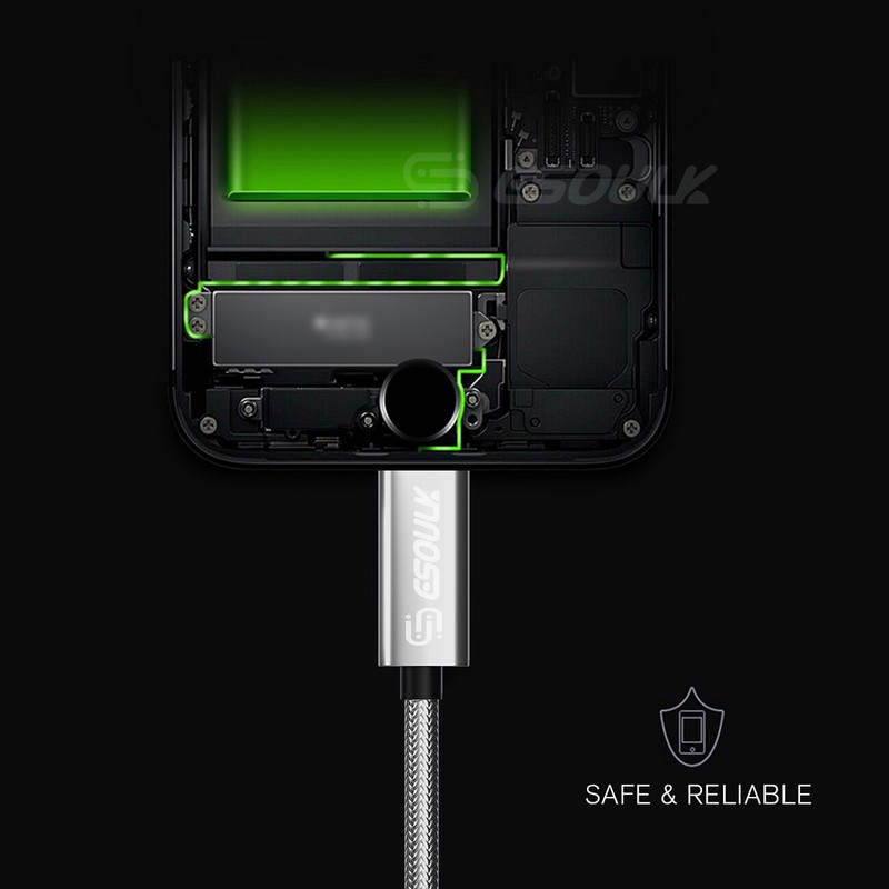 Esoulk 1.7A 10FT USB Cable For 8 PIN In Silver Model # DC-EC45L-IP-10FTSL gallery