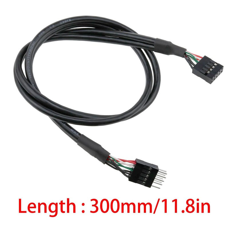 USB Header Cable 9 Pin Internal USB 2.0 Male to Female Extension 30cm Cord gallery