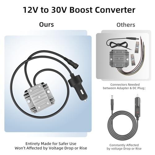 Mini Cable Car Adapter & Step Up Converter, 12V Power Cable with Cigarette Plug, gallery